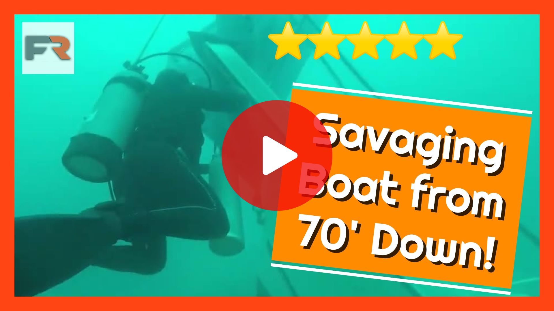 Salvaging Sunk Fishing Vessel 70 feet underwater (video)