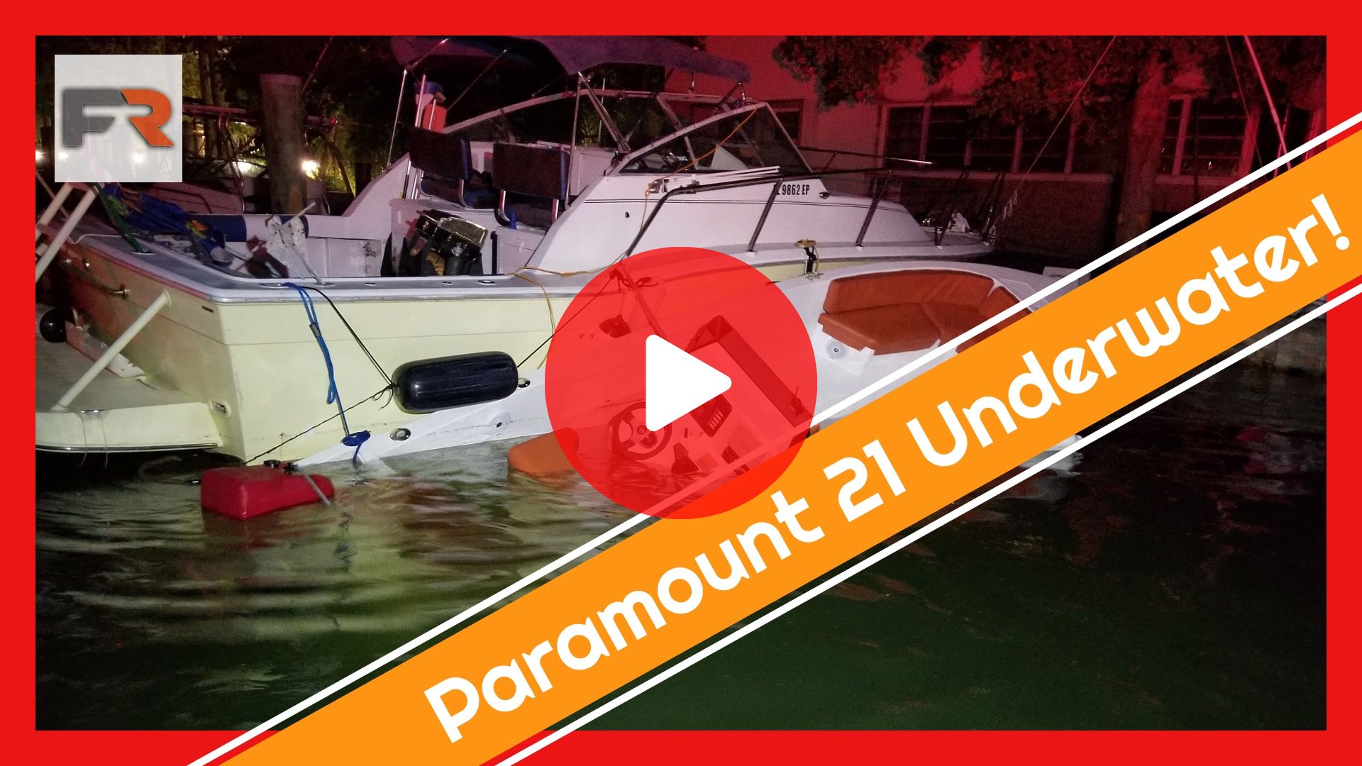 boat salvage of Paramount 21 in Miami