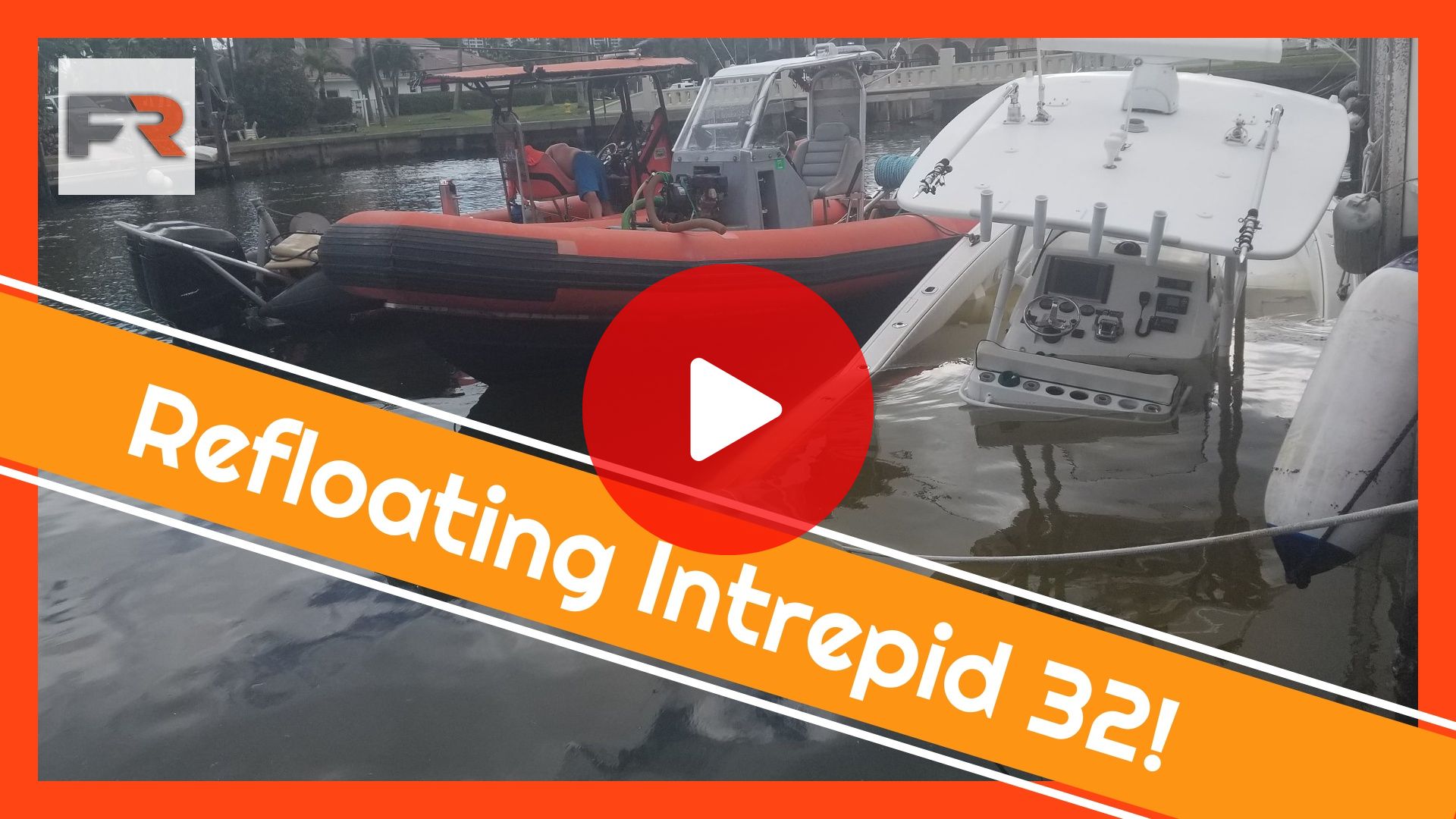 boat salvage - Intrepid 32 in Miami